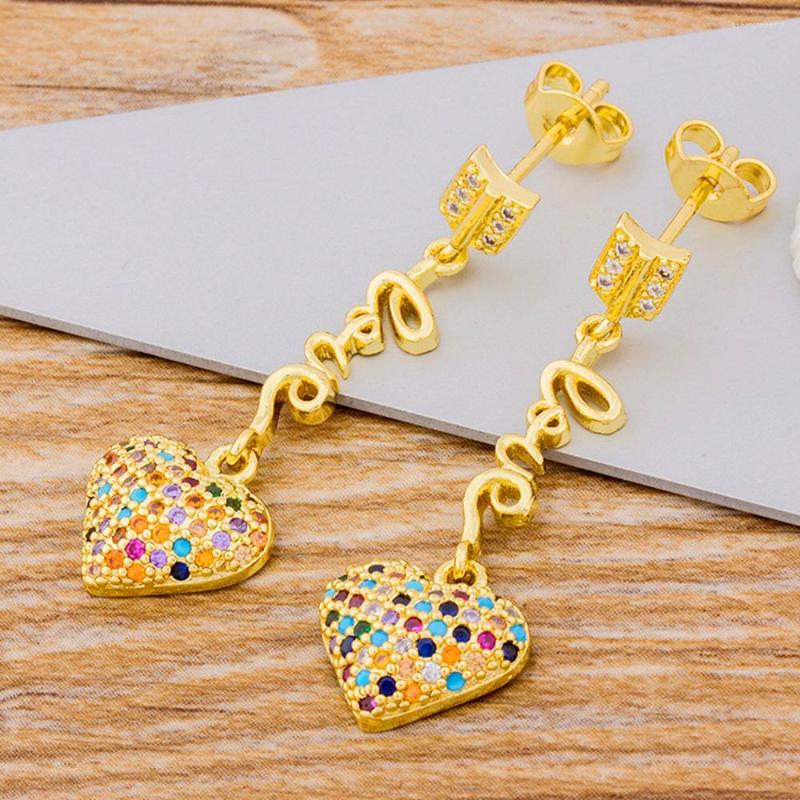 Dangle Earrings AIBEF Fashion Statement Heart Letter Love CZ For Women Hanging Drop Earring Female Jewelry
Dangle Earrings AIBEF Fashion Statement Heart Letter Love CZ For Women Hanging Drop Earring Female Jewelry