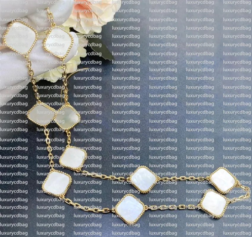 2023 45CM - Classic 10 Motifs Pendant Necklaces Agate Four Leaf Clover Necklace Ten Flowers Pendant Mother-of-Pearl for Women&Girl Valentine's Engagement Jewelry Gift
2023 45CM - Classic 10 Motifs Pendant Necklaces Agate Four Leaf Clover Necklace Ten Flowers Pendant Mother-of-Pearl for Women&Girl Valentine's Engagement Jewelry Gift