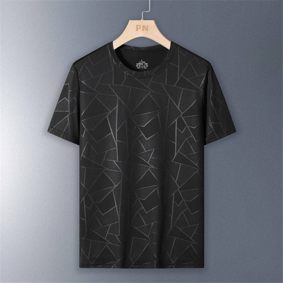Men's T-Shirts Summer T-shirt Men Breathable Cool Tshirt Summer Short Sleeve Shirt O-neck Tops Tees Fashion Casual Geometric Line Print 230413