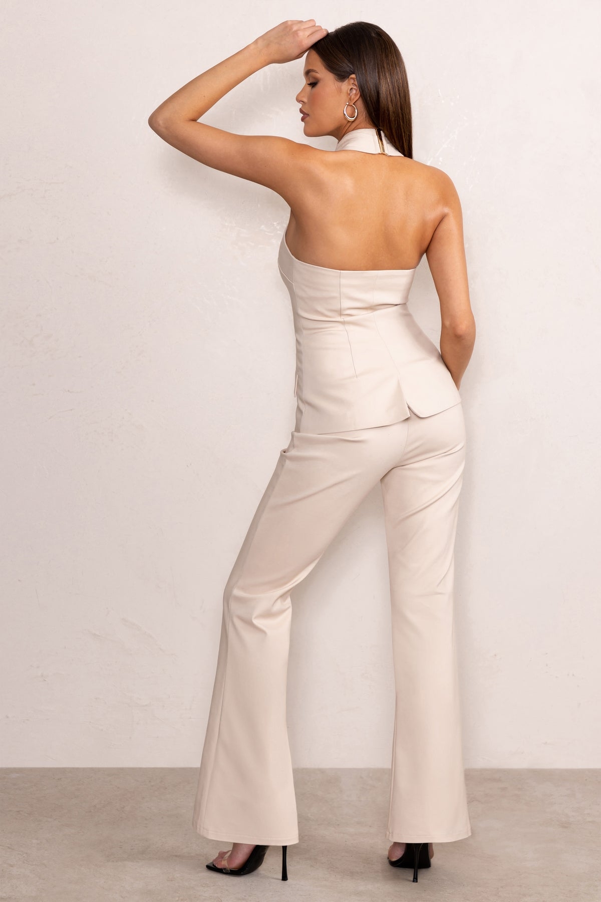 Summer Sexy Mother of the Bride Pants Suits Soild Color Ladies Women Evening Party Blazer Wear Flared Trousers Sets 2 Pieces