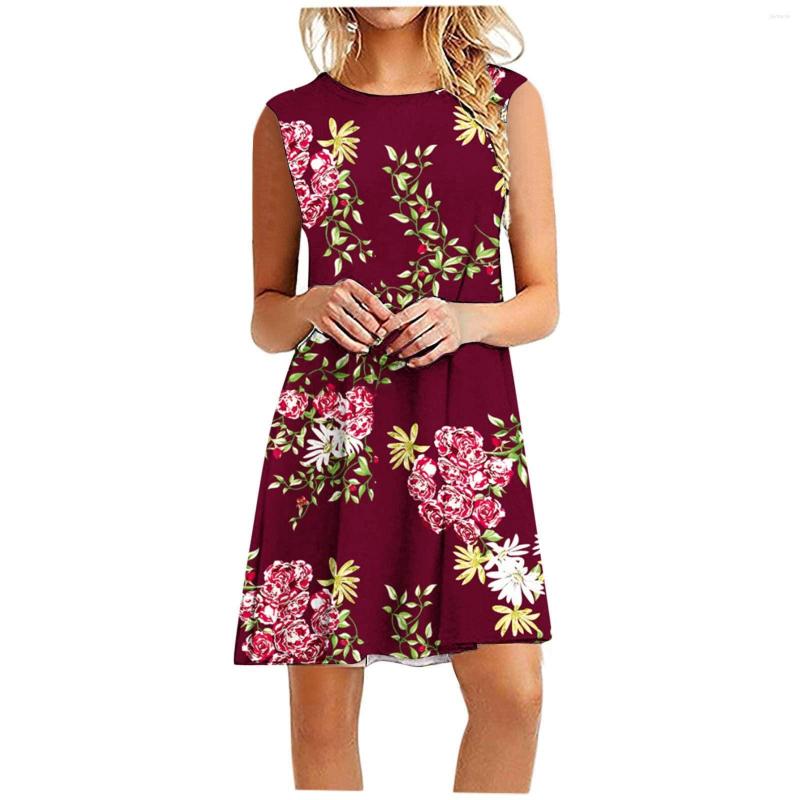 Casual Dresses Women Summer Sleeveless O-neck A-line Mini Swing Dress Boho Vintage Colorful Floral Print Loose Beach Tank Sundress, Black
Casual Dresses Women Summer Sleeveless O-neck A-line Mini Swing Dress Boho Vintage Colorful Floral Print Loose Beach Tank Sundress, Black