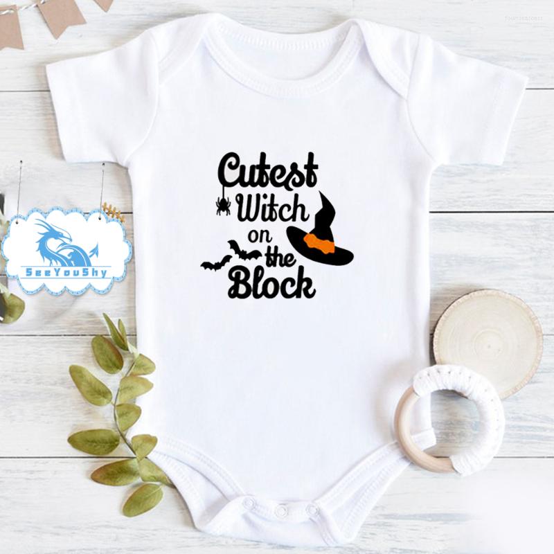 Rompers Gutest Witch On The Block Short Sleeve Bodysuit Summer Jumpsuit Baby Boy Girl Clothes Born Halloween, Black
Rompers Gutest Witch On The Block Short Sleeve Bodysuit Summer Jumpsuit Baby Boy Girl Clothes Born Halloween, Black