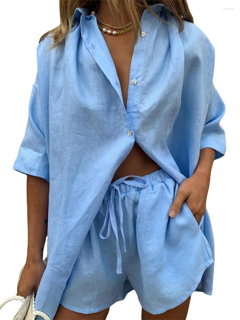 Women's T Shirts Women Cotton Linen Loose Two Piece Tracksuit Outfit Long Sleeve Shirt And Drawstring Shorts Loungewear 2 Pieces Set, Beige
Women's T Shirts Women Cotton Linen Loose Two Piece Tracksuit Outfit Long Sleeve Shirt And Drawstring Shorts Loungewear 2 Pieces Set, Beige