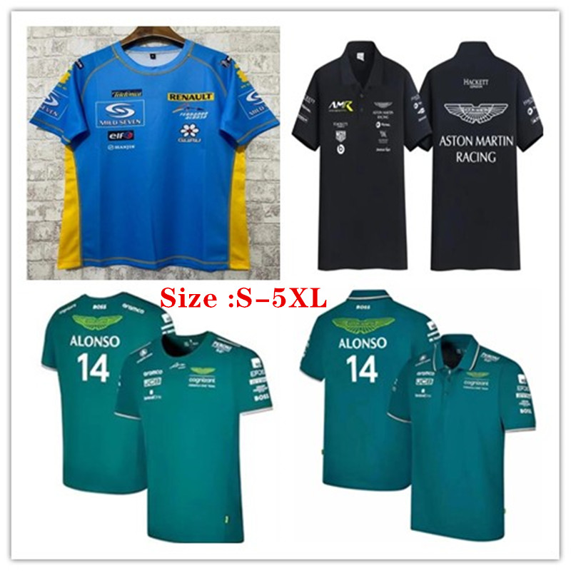 Men's T-Shirts Aston Martin Jersey T-shirt AMF1 2023 Official Mens Fernando Alonso T-Shirt Formula 1 Racing Suit F1 Shirt MOTO Motorcyc Tees 0228H23 S-5XL