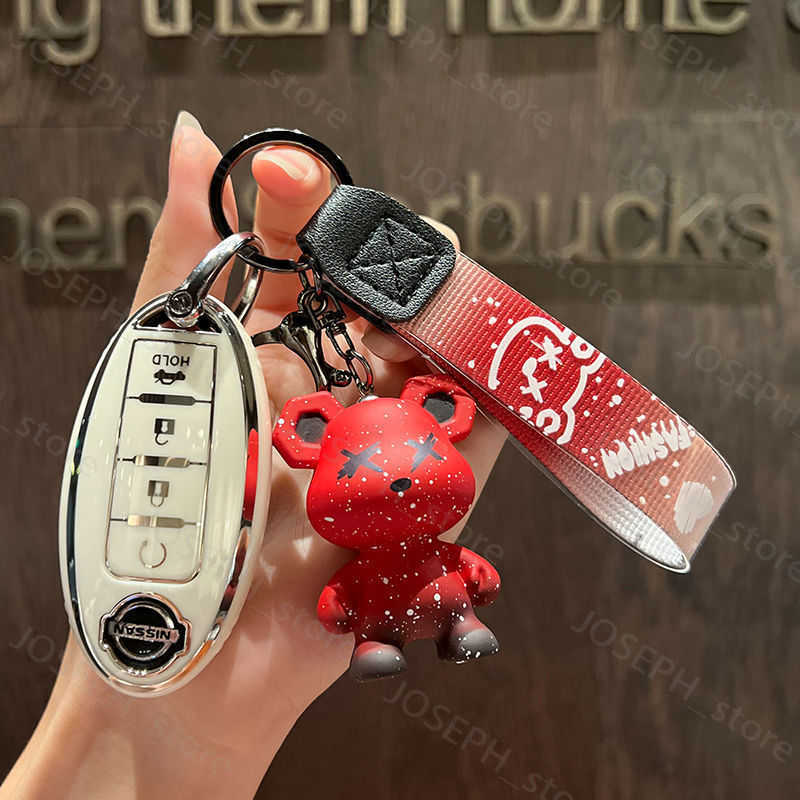 Key Rings TPU Car Remote Key Case Cover Shell for Nissan Qashqai X-Trail T31 T32 Juke J10 J11 Tiida Altima Pathfinder Kicks for Infiniti J230413
