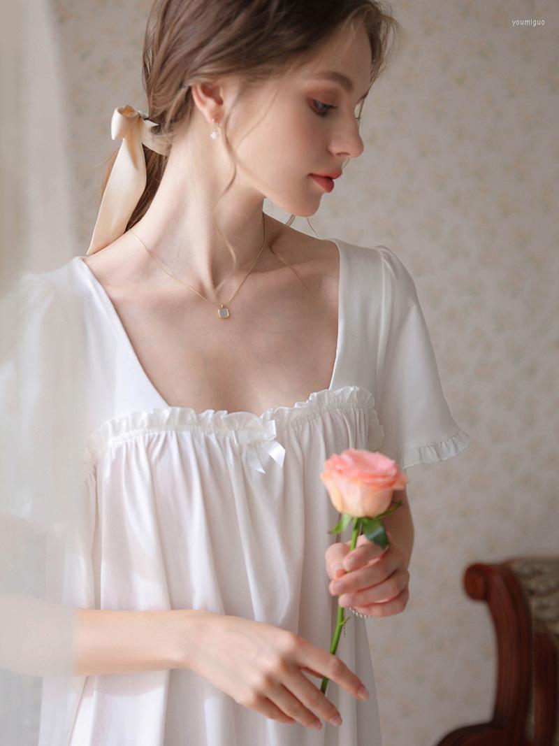 Women's Sleepwear Women Summer Short Sleeve Cotton Victorian Homewear French Vintage Court Loose Ruffles Princess Pajamas Nightdress, Pink
Women's Sleepwear Women Summer Short Sleeve Cotton Victorian Homewear French Vintage Court Loose Ruffles Princess Pajamas Nightdress, Pink