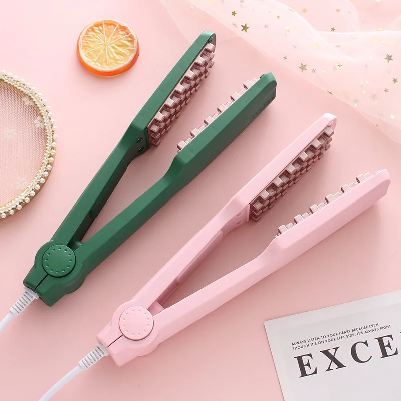 Hair Straighteners Mini 3D Grid Crimper Curling Iron Volumizing Ceramic Corn Perm Splint Flat Styling Tools Gift for Women 231113