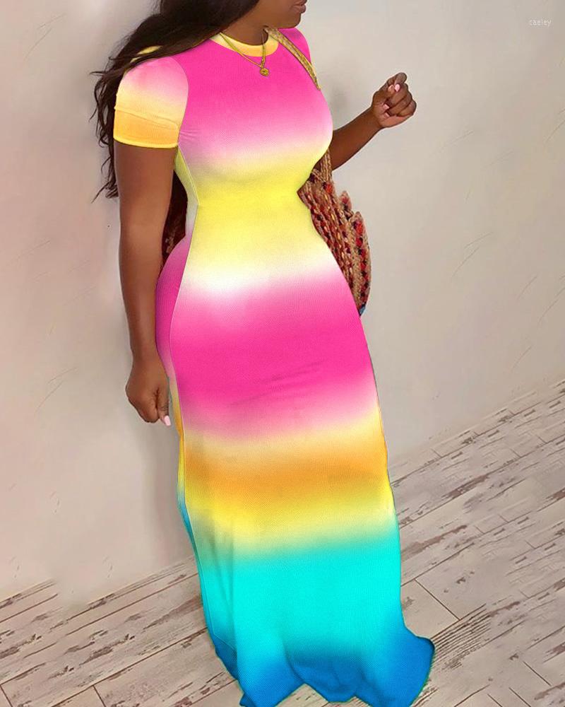 Casual Dresses Short Sleeve Maxi Dress Women O Neck Slim High Waist Spring Summer Full Length Bodycon, Multicolor
Casual Dresses Short Sleeve Maxi Dress Women O Neck Slim High Waist Spring Summer Full Length Bodycon, Multicolor
