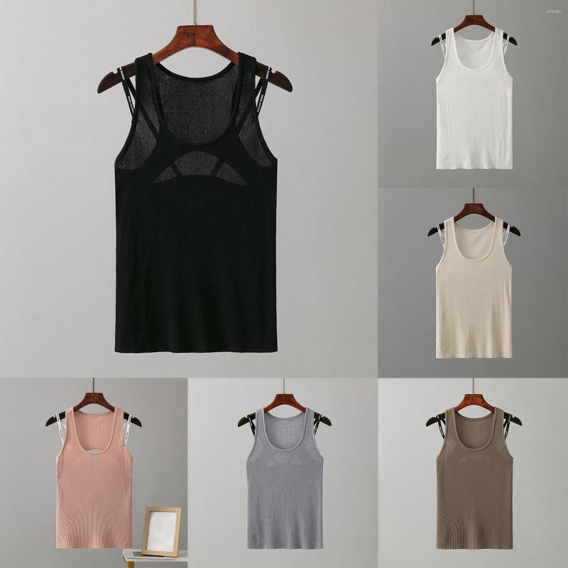 Camisoles & Tanks Women's Summer Sleeveless Casual Knitted Tops Basic Loose Solid Color Shirts Tank Back Cut Top Women, Beige
Camisoles & Tanks Women's Summer Sleeveless Casual Knitted Tops Basic Loose Solid Color Shirts Tank Back Cut Top Women, Beige