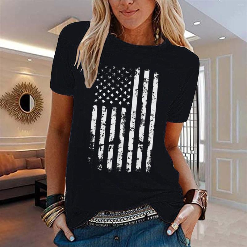Women's T Shirts Long Sleeve Tee Women Casual Independence Day Flag Print Shirt Short Loose Blouse Tops For Summer, Bk1
Women's T Shirts Long Sleeve Tee Women Casual Independence Day Flag Print Shirt Short Loose Blouse Tops For Summer, Bk1