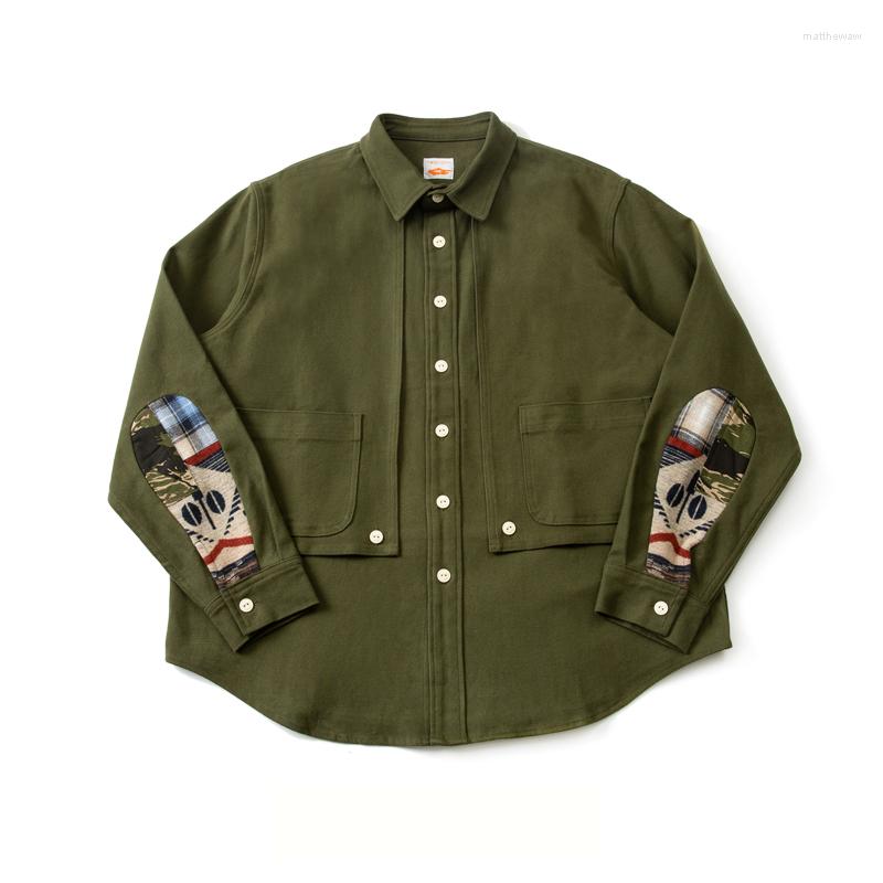 Men's Casual Shirts Japanese Vintage High Quality Brushed National Feng Shui Drop Sleeve Fake Two Piece Splice Shirt Men's Fashion Loose, Army green
Men's Casual Shirts Japanese Vintage High Quality Brushed National Feng Shui Drop Sleeve Fake Two Piece Splice Shirt Men's Fashion Loose, Army green