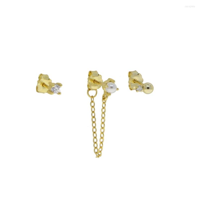 Stud Earrings Real 925 Sterling Silver Zircon Pearl Chain Hanging Ears Earring For Women Wholesale Korean Jewelry Drop Ship
Stud Earrings Real 925 Sterling Silver Zircon Pearl Chain Hanging Ears Earring For Women Wholesale Korean Jewelry Drop Ship