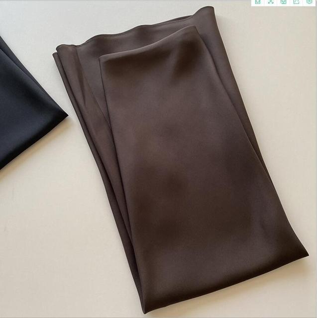 Skirts Trumpet Midi Skirt Women Silk High Waist Solid Color Ladies Jupe Spring Summer 230413