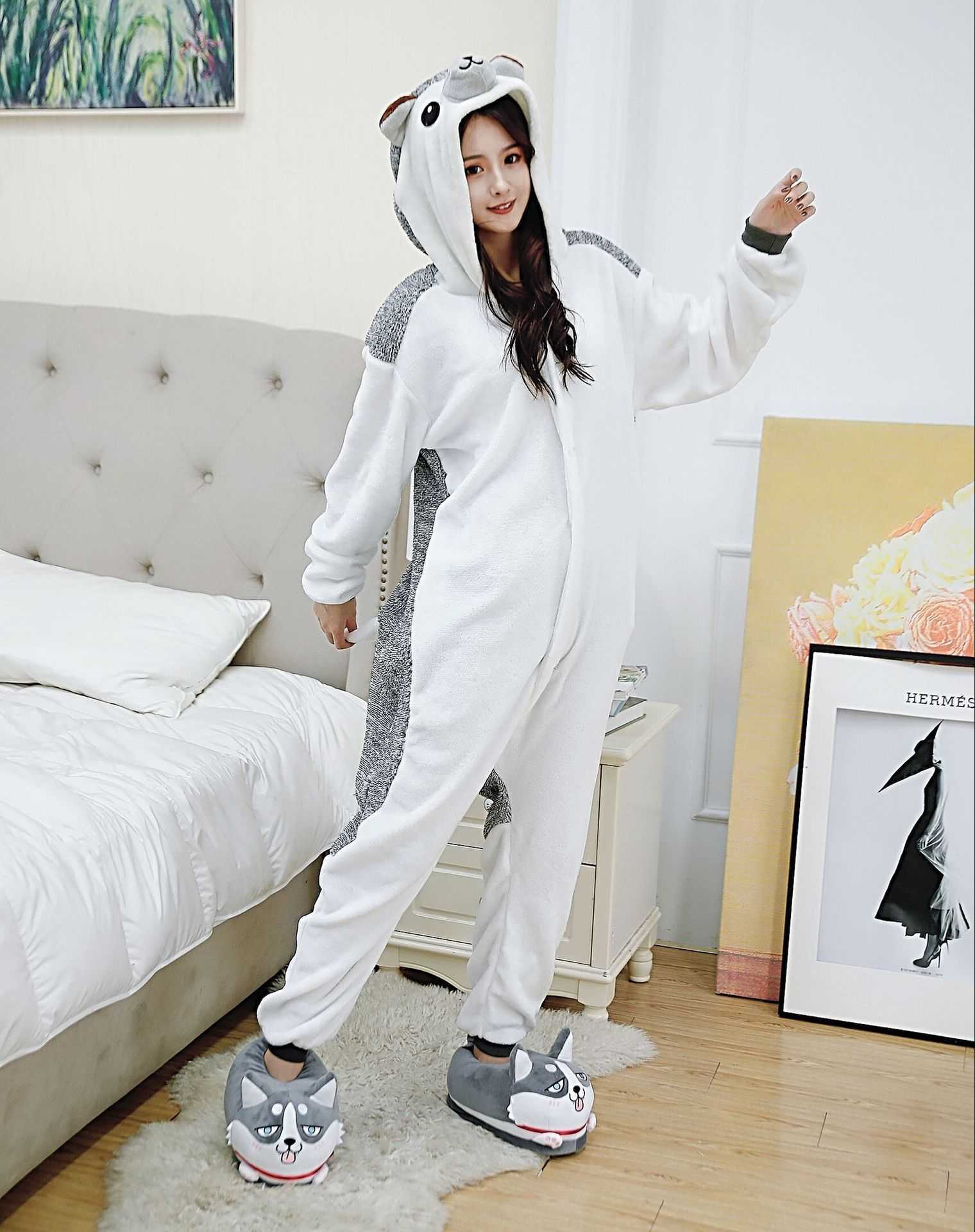 home clothing Pjsmen Toothless Pajamas with Shoes Animal Dragon Train Flannel Costume Winter Plush Onesie PJS Cosplay Family Woman Adult L23113