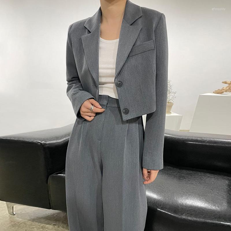 Women' Two Piece Pants LYEEYNNR Korean Style Women Set Solid Color Single Breasted Long Sleeve Cropped Blazer High Waist Vintage Sets, Gray set
Women' Two Piece Pants LYEEYNNR Korean Style Women Set Solid Color Single Breasted Long Sleeve Cropped Blazer High Waist Vintage Sets, Gray set