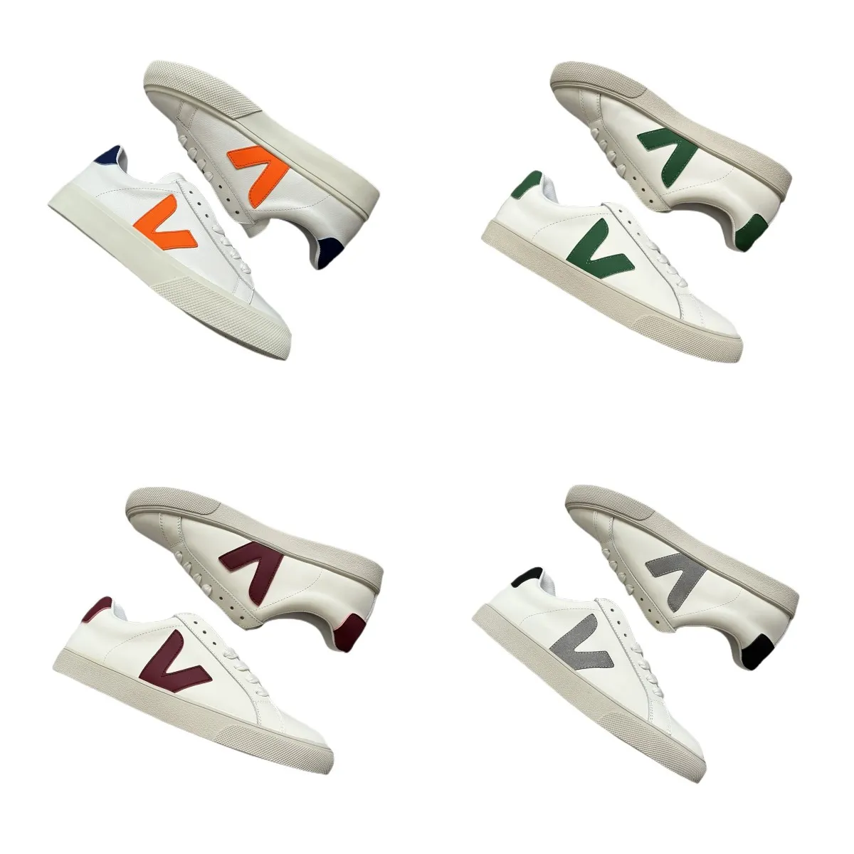 Designer Women Casual VEJA Shoes Men Sneakers VA Leather White shoe Stitching Brown Lace Up Luxury Sneaker Leathers Lining Rubber Sole with
Designer Women Casual VEJA Shoes Men Sneakers VA Leather White shoe Stitching Brown Lace Up Luxury Sneaker Leathers Lining Rubber Sole with
