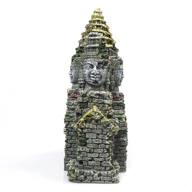 Decorations Ancient Cambodian Erawan Statue Fish Tank Landscaping Ornament Simulation Crafts Drop 231113