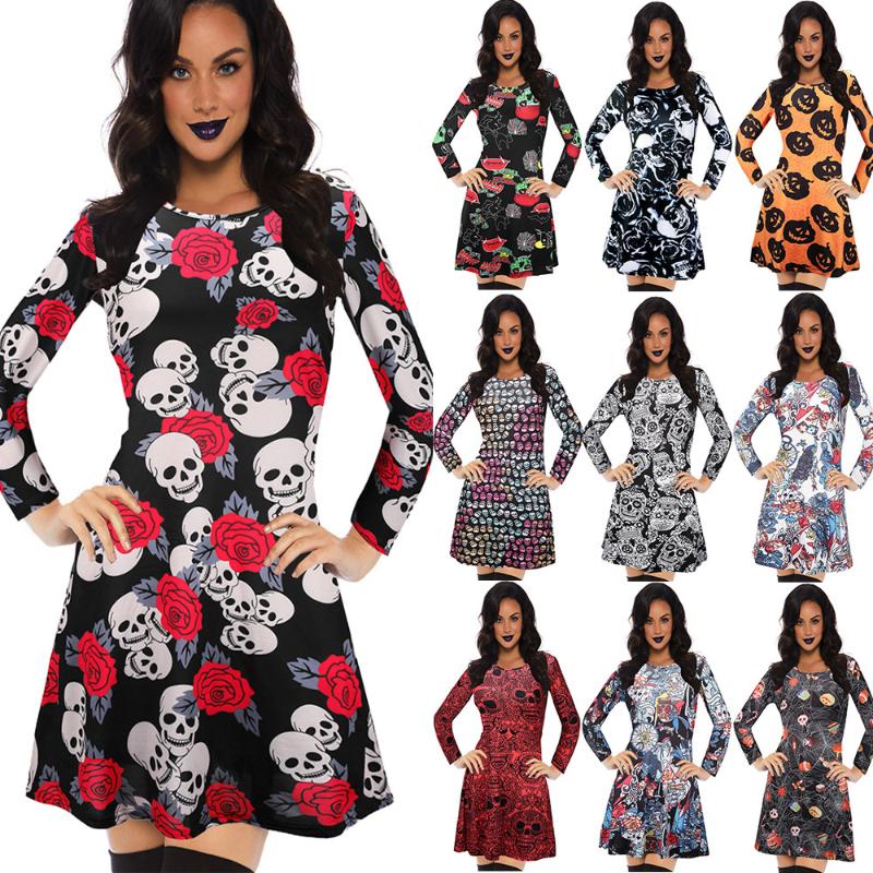 Casual Dresses 2023 Autumn Winter Dress Cosplay Costume Combination Set Skeleton Pumpkin Print Long Sleeve Skirt Halloween, Black
Casual Dresses 2023 Autumn Winter Dress Cosplay Costume Combination Set Skeleton Pumpkin Print Long Sleeve Skirt Halloween, Black