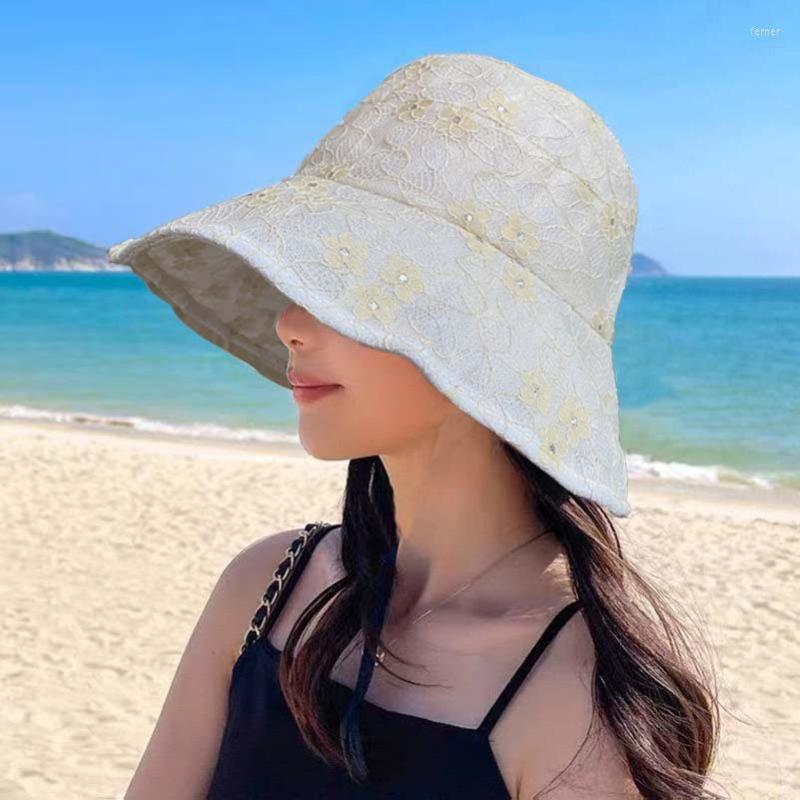 Wide Brim Hats Foldable Bucket Hat For Women Girls Summer Sun Fisherman Visor Cap Anti-UV Sunscreen All-Match Lace Caps
Wide Brim Hats Foldable Bucket Hat For Women Girls Summer Sun Fisherman Visor Cap Anti-UV Sunscreen All-Match Lace Caps