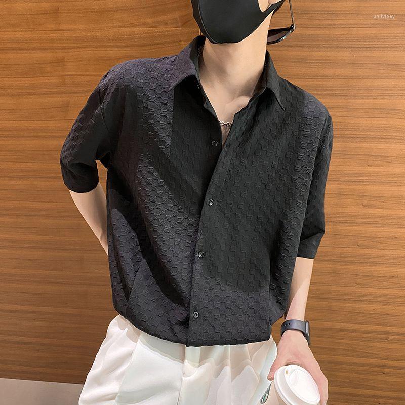 Men's Casual Shirts Korean Fashion Stretch Short Sleeve For Men High-end Solid Color Loose Half Dress Shirt Streetwear, White
Men's Casual Shirts Korean Fashion Stretch Short Sleeve For Men High-end Solid Color Loose Half Dress Shirt Streetwear, White
