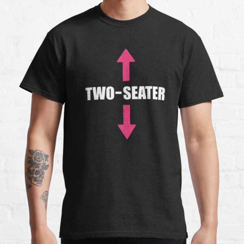 Men's T-Shirts Two Seater Shirt for Men 2 Dad Funny Gift T-Shirt Latest Young Street Tshirts Casual Breathable Classic Print XS-4XL 230413