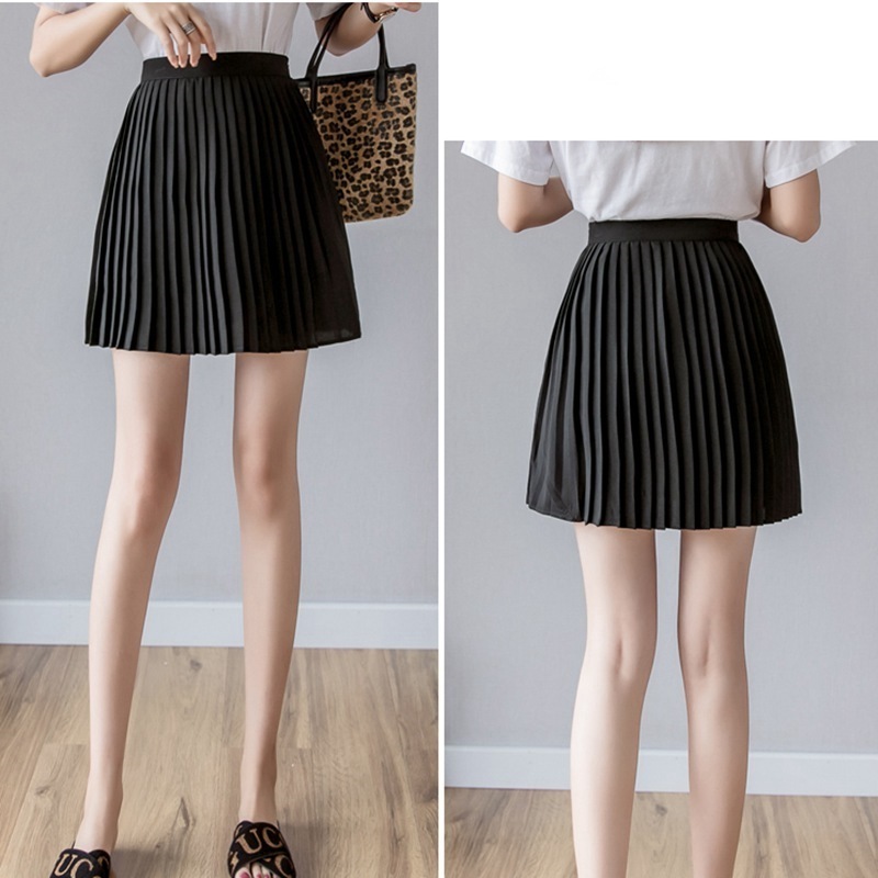 Skirts Women Pleasted Skirts Womens Casual High Waist Summer Skirt Elegant Korean Women Clothes White Black Sexy Short Mini Skirt 230413