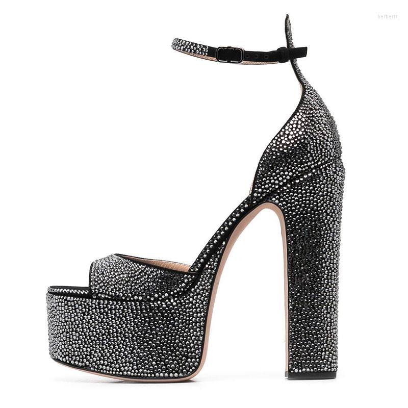 Sandals Women's Summer Thick High-heeled Soled Fashion Rhinestone Sexy Night Club Banquet Party Shoes, Black
Sandals Women's Summer Thick High-heeled Soled Fashion Rhinestone Sexy Night Club Banquet Party Shoes, Black