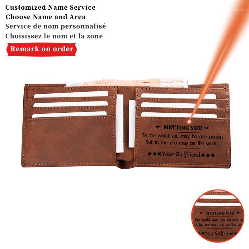 Wallets Personalized Gift Men's PU Leather Customized Pos And Text Bi-Fold Short Retro Brown Simple Ultra-thin Wallet, Style 3
Wallets Personalized Gift Men's PU Leather Customized Pos And Text Bi-Fold Short Retro Brown Simple Ultra-thin Wallet, Style 3