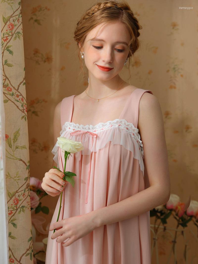 Women's Sleepwear Vintage Princess Sleeveless Backless Pajama Women's Summer French Sweet Medium Long Lace Ruffles Romantic Victorian, Pink
Women's Sleepwear Vintage Princess Sleeveless Backless Pajama Women's Summer French Sweet Medium Long Lace Ruffles Romantic Victorian, Pink