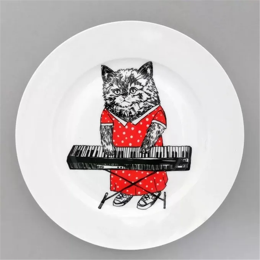 Wholesale 8 Sublimation Ceramic Plates 10 Inch Round Thermal Transfer Coating Blank Dish Dinnerware AAA B5