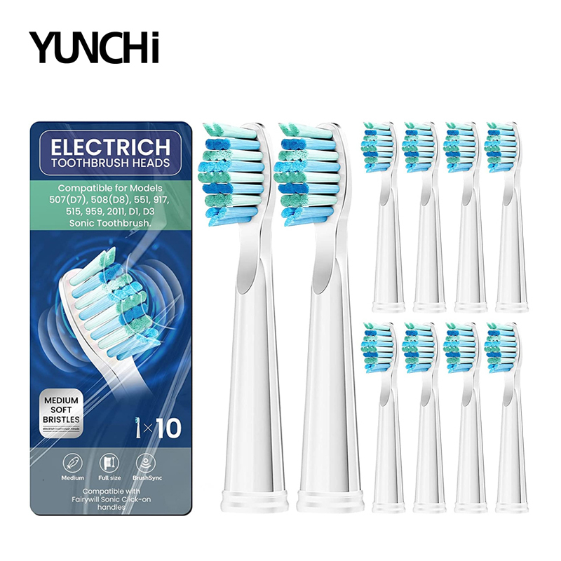 Toothbrushes Head 10 Pcs Toothbrush Head For Fairywill Sonic Electric Toothbrush Replacement Du Pont Head FW-507/508/515/551/917/959/2011/D1/D3/D7 230413
Toothbrushes Head 10 Pcs Toothbrush Head For Fairywill Sonic Electric Toothbrush Replacement Du Pont Head FW-507/508/515/551/917/959/2011/D1/D3/D7 230413