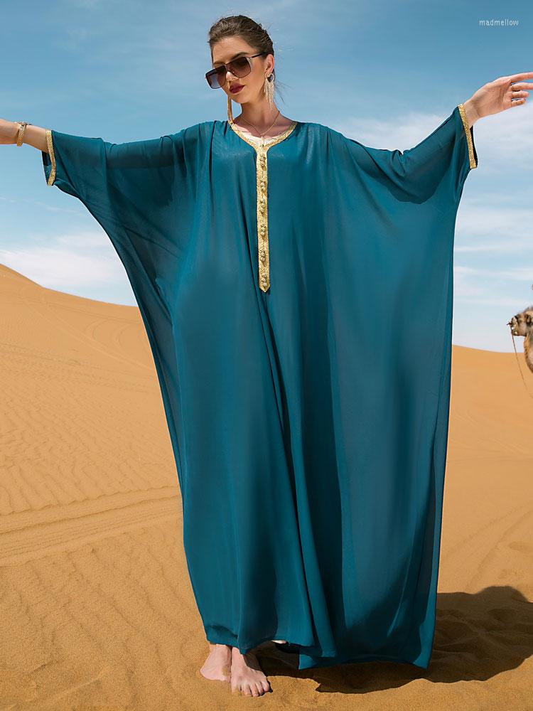 Ethnic Clothing Batwing Kaftan African Dress Golden Braid Trim Chiffon Cloak Arab Muslim Loose Abaya Dubai Saudi Jalabiya Caftan Ramadan
Ethnic Clothing Batwing Kaftan African Dress Golden Braid Trim Chiffon Cloak Arab Muslim Loose Abaya Dubai Saudi Jalabiya Caftan Ramadan