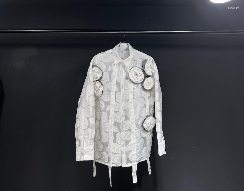 Men's Casual Shirts 2023 Original Design Spring And Summer Organza Jacquard Shirt Long Sleeve Relief Loose For Men Women Couples Pinch, White
Men's Casual Shirts 2023 Original Design Spring And Summer Organza Jacquard Shirt Long Sleeve Relief Loose For Men Women Couples Pinch, White
