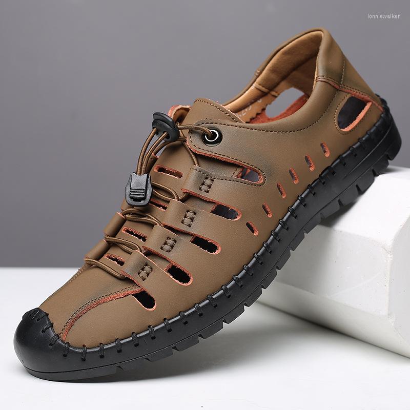 Sandals Summer Men's Beach Outdoor Leather Hole Soft Bottom Breathable Casual Shoes Zapatos De Hombre H705, Black hole
Sandals Summer Men's Beach Outdoor Leather Hole Soft Bottom Breathable Casual Shoes Zapatos De Hombre H705, Black hole