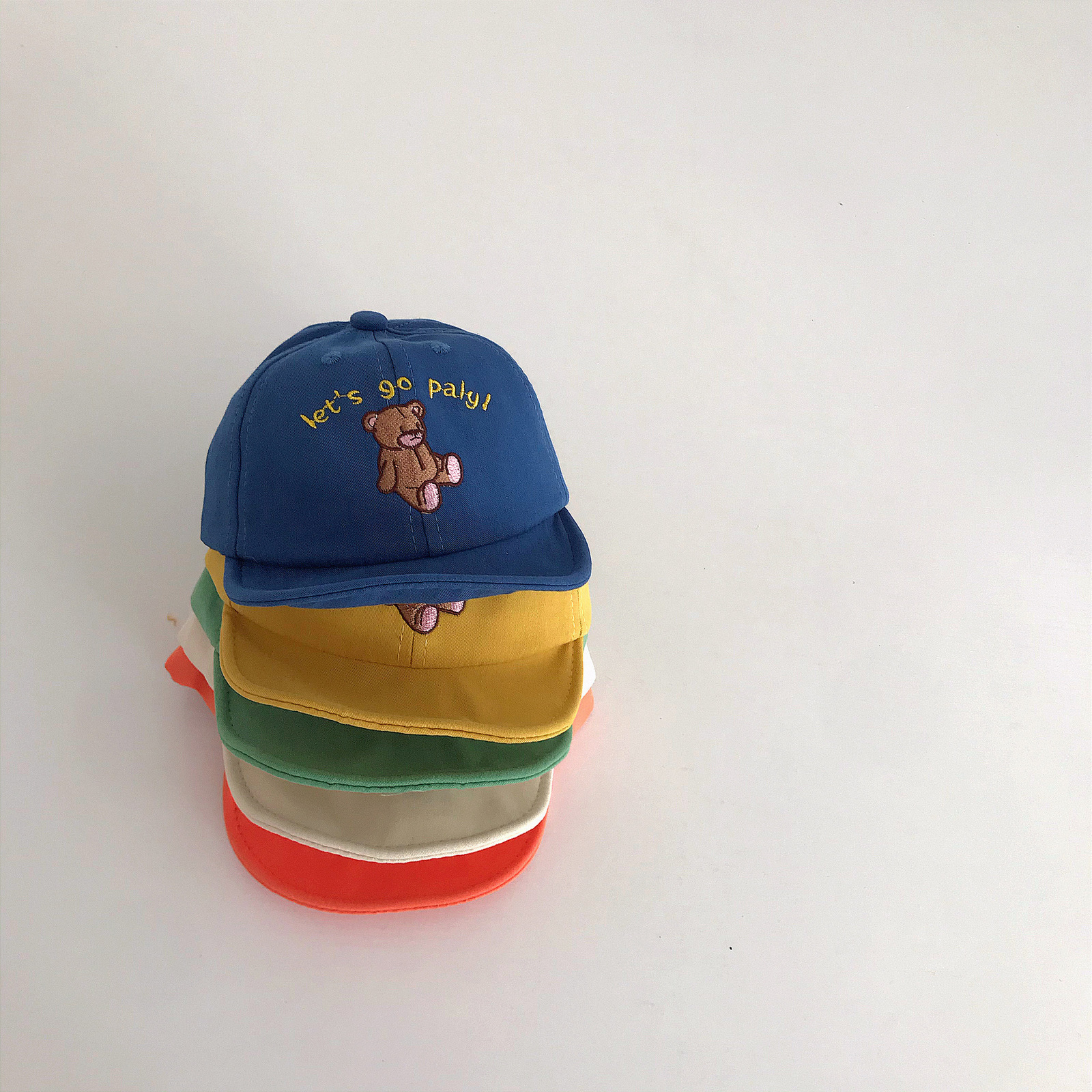 Caps Hats Cute Bear Baby Basketball For Girls Boys Adjustable Kids ed Summer Big Brim Children Sun Accessories 230412