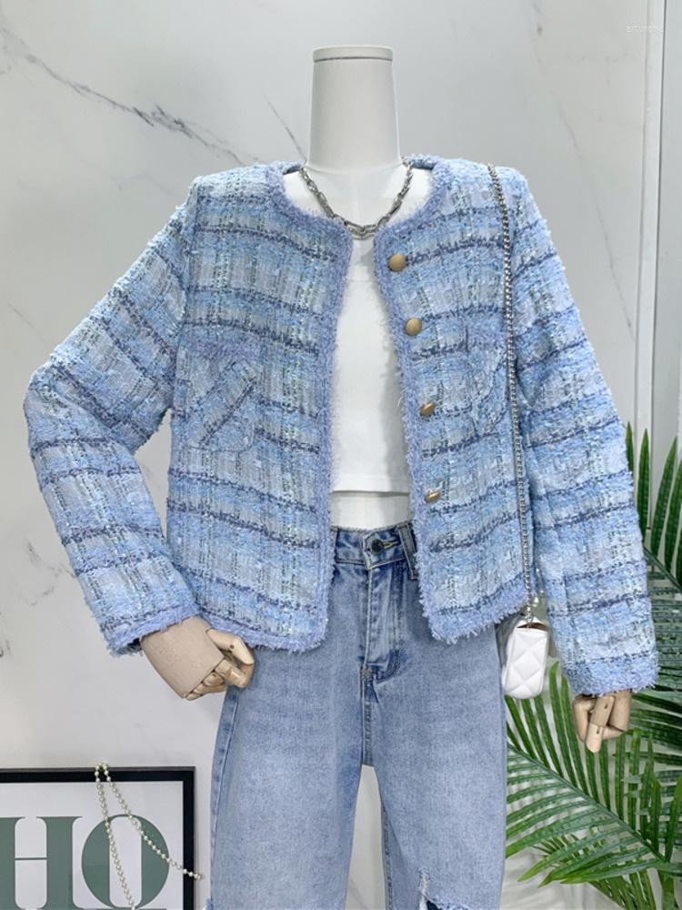 Women' Jackets Autumn Winter Luxury Small Fragrance Woolen Tweed Jacket Women Fashion French Vintage Slim Coats Top Female Outerwear, Blue
Women' Jackets Autumn Winter Luxury Small Fragrance Woolen Tweed Jacket Women Fashion French Vintage Slim Coats Top Female Outerwear, Blue