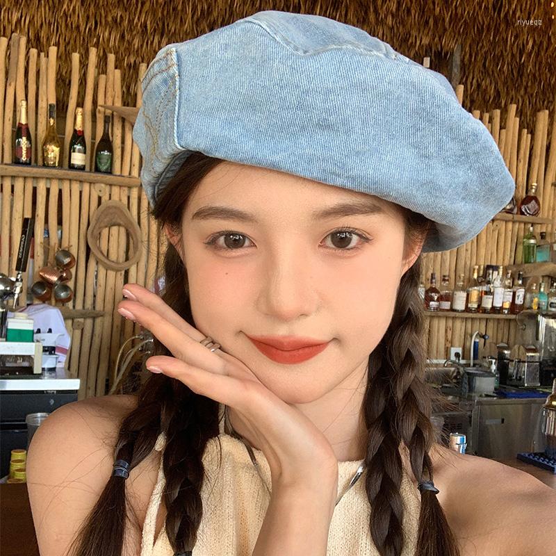 Berets Japanese Harajuku Denim For Women 2023 Ins Spring And Summer Shading Versatile Korean Fashion Painter Beret Hats, Dark blue
Berets Japanese Harajuku Denim For Women 2023 Ins Spring And Summer Shading Versatile Korean Fashion Painter Beret Hats, Dark blue