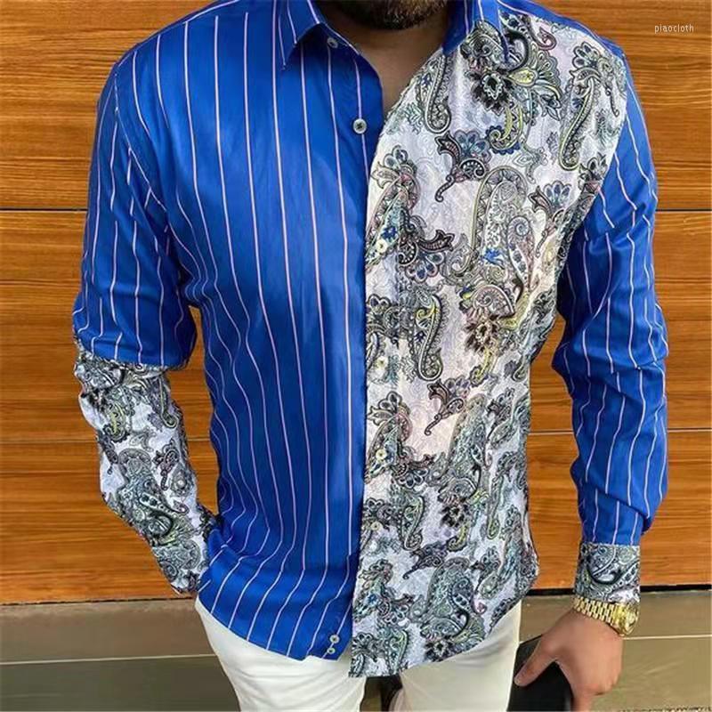 Men's Casual Shirts 2023 Autumn Men's Shirt Business Stripe Stitching PrintingShirt Lapel Button Long Sleeve Party Dance Street Wear, Cs-04
Men's Casual Shirts 2023 Autumn Men's Shirt Business Stripe Stitching PrintingShirt Lapel Button Long Sleeve Party Dance Street Wear, Cs-04