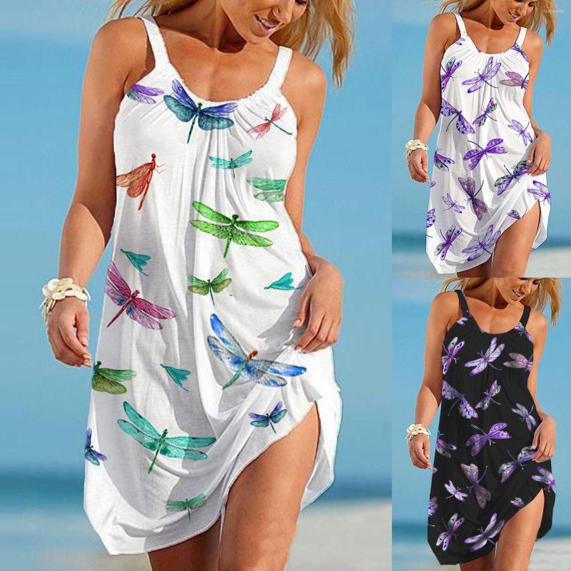 Casual Dresses Knee Length Dragonflyes Fashion Dress Print Vest Sleeveless Women's, Multicolor
Casual Dresses Knee Length Dragonflyes Fashion Dress Print Vest Sleeveless Women's, Multicolor