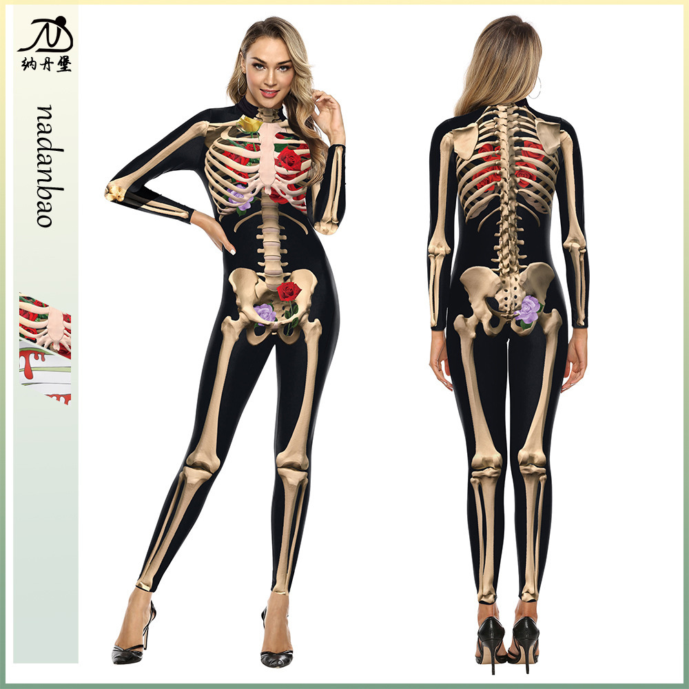 jiconghui 2023 New Costumes Cosplay Catsuit Costumes Rose 3D Human Skeleton Stage Performance Costume Tight Elastic One Piece Costume WB142-008 
jiconghui 2023 New Costumes Cosplay Catsuit Costumes Rose 3D Human Skeleton Stage Performance Costume Tight Elastic One Piece Costume WB142-008