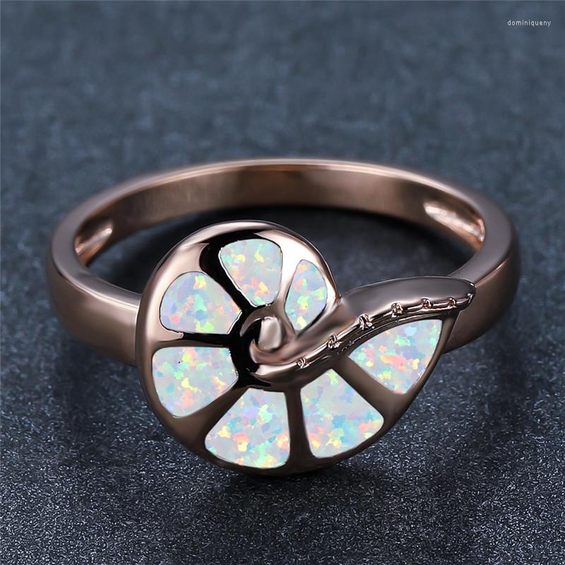 Wedding Rings White Blue Opal Stone Ring Cute Ocean Animal Conch Champagne Gold Silver Color Engagement For Women Accessory Jewelry
Wedding Rings White Blue Opal Stone Ring Cute Ocean Animal Conch Champagne Gold Silver Color Engagement For Women Accessory Jewelry