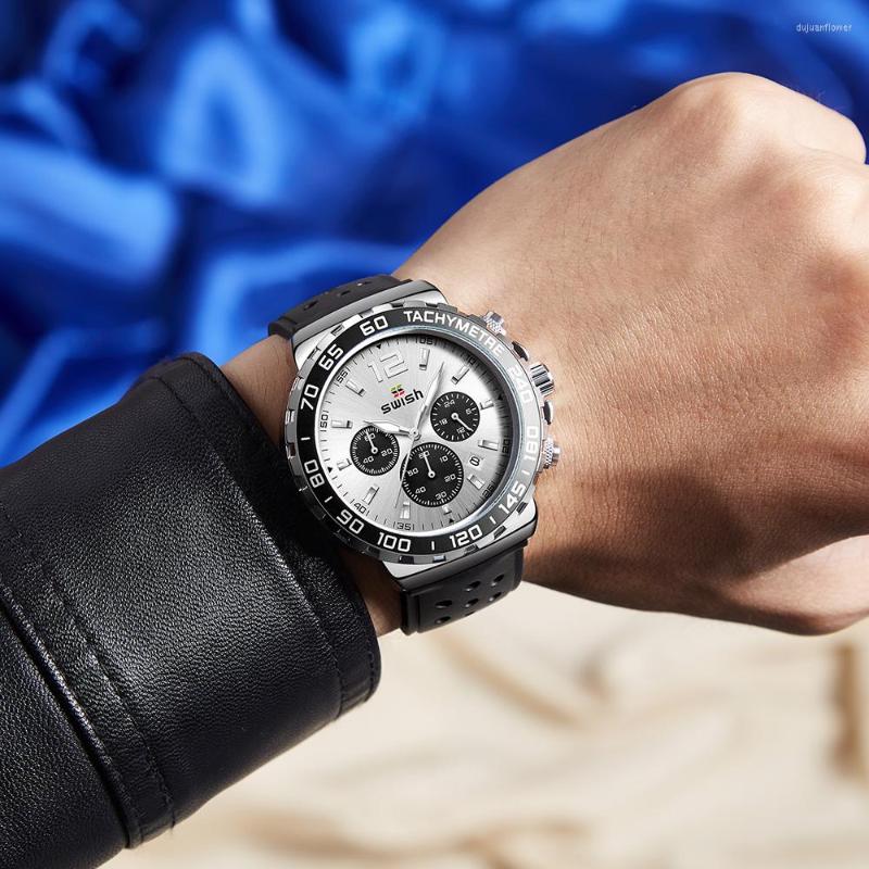 Wristwatches Sports Fashion Silver Chronograph Men Watch Waterproof Wristwatch Calendar Date Montre Homme 24 Hours Clock Luminous Relogio, Black
Wristwatches Sports Fashion Silver Chronograph Men Watch Waterproof Wristwatch Calendar Date Montre Homme 24 Hours Clock Luminous Relogio, Black