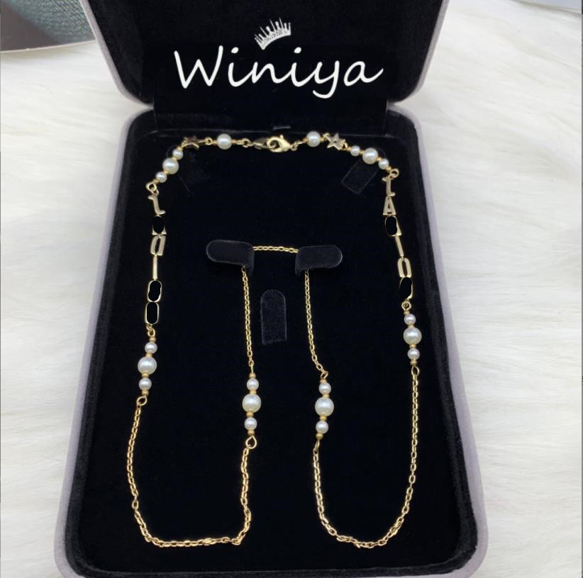 Pendant Necklaces High quality luxury jewelry retro pearl letter necklace for women