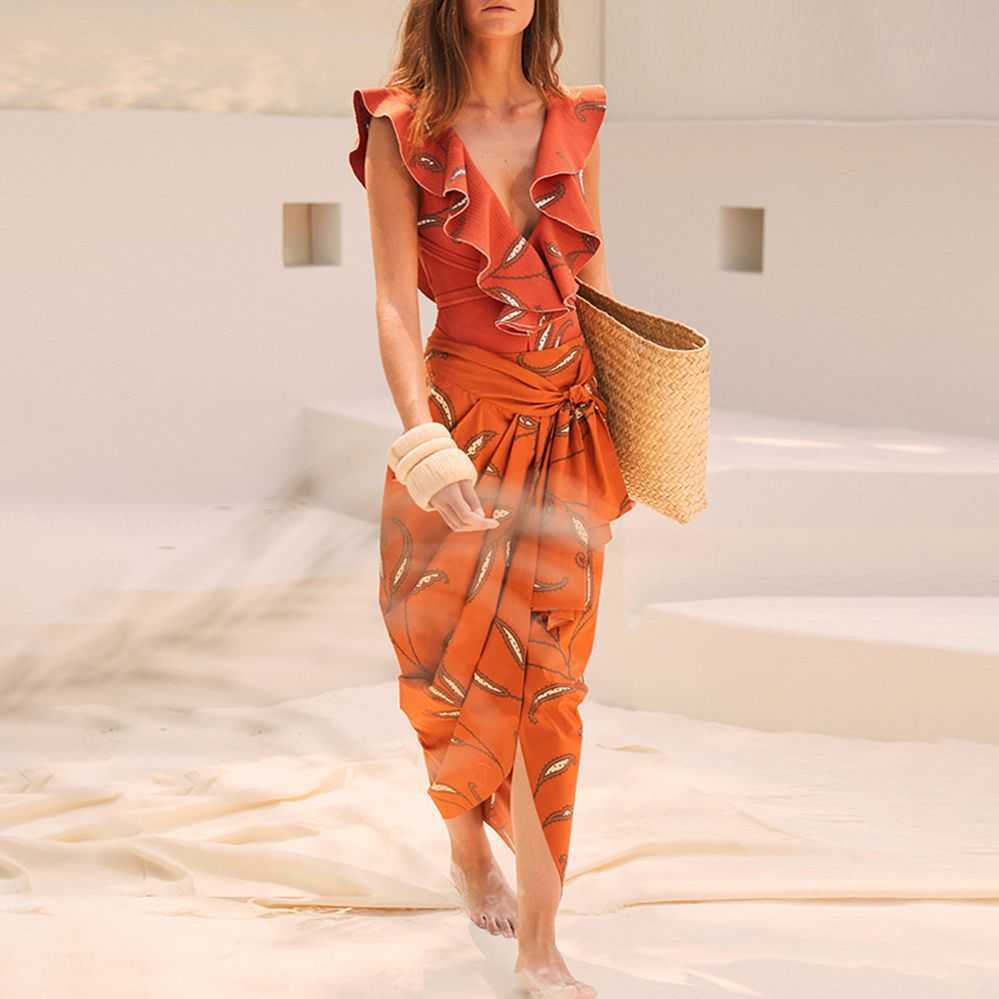 Orange Ruffle Print One Piece Swimsuit and Cover Up High Waist V Neck Sexy Slim Backless Bikini Ladies 2022 Summer Fashion Beach230413, Khaki
Orange Ruffle Print One Piece Swimsuit and Cover Up High Waist V Neck Sexy Slim Backless Bikini Ladies 2022 Summer Fashion Beach230413, Khaki