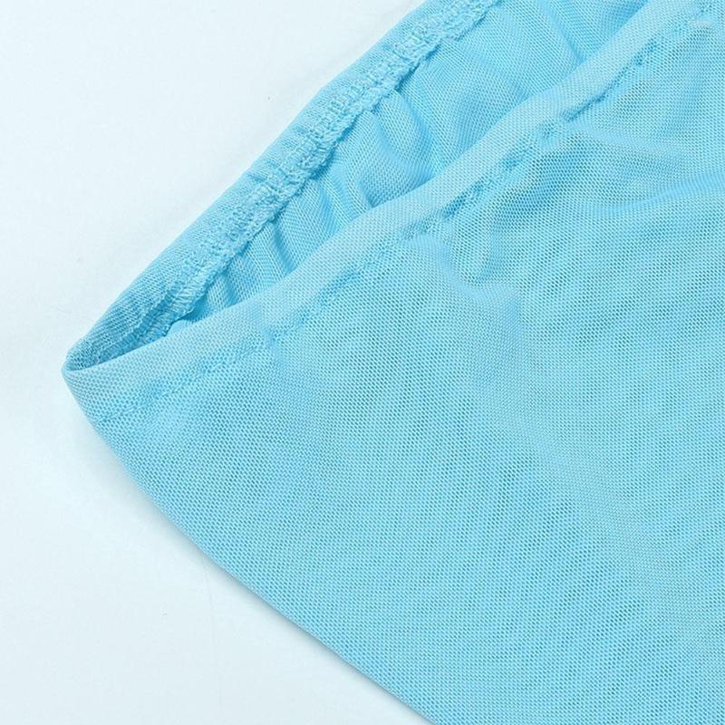 Casual Dresses Women Y2K Ruffles Strapless Dress Sexy Mesh See Through Sheer Split Bandeau Beach Party Club Summer Sweet, Blue
Casual Dresses Women Y2K Ruffles Strapless Dress Sexy Mesh See Through Sheer Split Bandeau Beach Party Club Summer Sweet, Blue