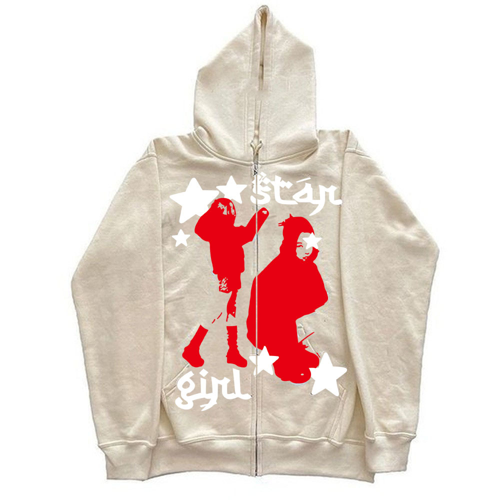 Streetwear Hip-hop Star Girl Printed Hoodies Zippered Hoodie for Women Y2k Outerwear Cardigen, Blue
Streetwear Hip-hop Star Girl Printed Hoodies Zippered Hoodie for Women Y2k Outerwear Cardigen, Blue