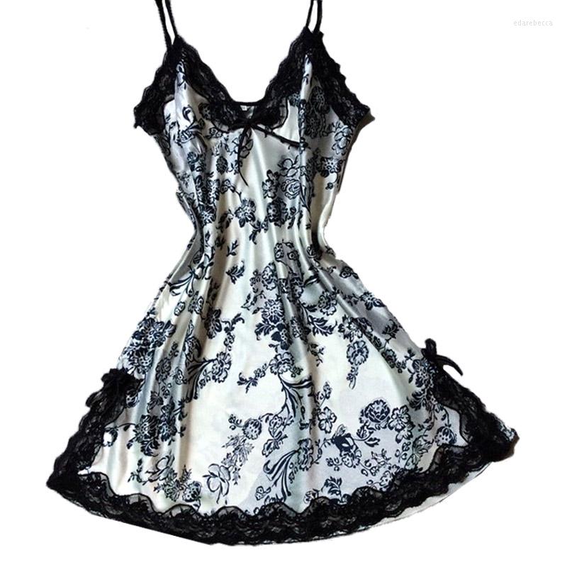 Women's Sleepwear Summer Women Silk Nighty Nightdress Sexy Lingerie Nightgown Lady Off Shoulder Nightwear Female Night Home Cloth Dress, Black
Women's Sleepwear Summer Women Silk Nighty Nightdress Sexy Lingerie Nightgown Lady Off Shoulder Nightwear Female Night Home Cloth Dress, Black