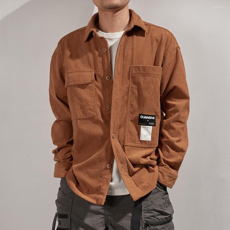 Men's Casual Shirts Japanese Retro Trendy Work Shirt Men's Waffle Heavy Thick Substantive Loose Coat, Blue
Men's Casual Shirts Japanese Retro Trendy Work Shirt Men's Waffle Heavy Thick Substantive Loose Coat, Blue