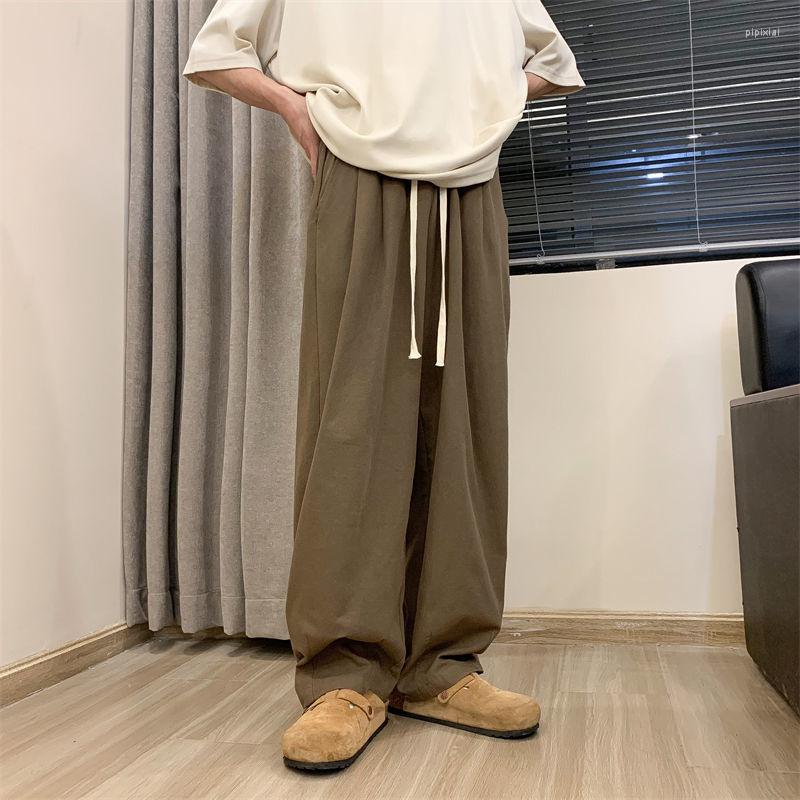 Men's Pants Cotton 4 Color Casual Men Fashion Japanese Wide Leg Mens Streetwear Loose Hip Hop Straight Trousers M-2XL, Coffee
Men's Pants Cotton 4 Color Casual Men Fashion Japanese Wide Leg Mens Streetwear Loose Hip Hop Straight Trousers M-2XL, Coffee