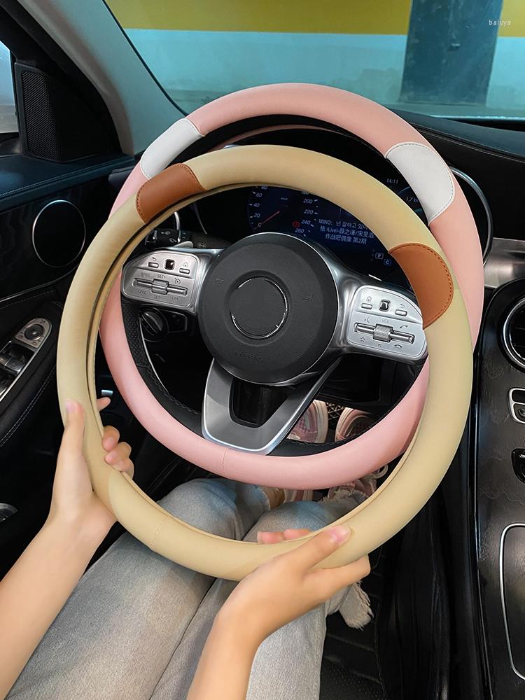 Steering Wheel Covers Four Seasons Universal Women's Cute Protective Cover Leather Anti-skid Sweat-absorbing Handle Car
Steering Wheel Covers Four Seasons Universal Women's Cute Protective Cover Leather Anti-skid Sweat-absorbing Handle Car